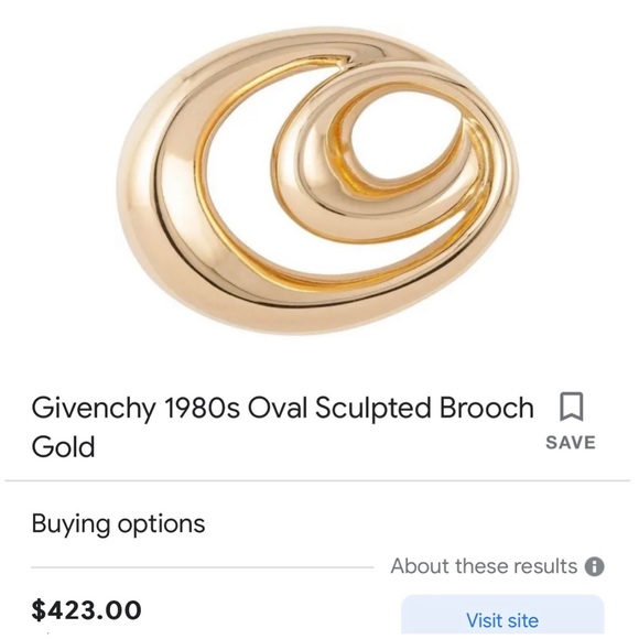 VTG Gold Concentric Circle Brooch - Picture 9 of 16